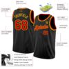 Custom Black Red-Gold Authentic Basketball Jersey
