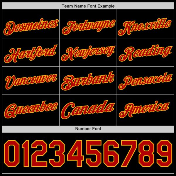 Custom Black Red-Gold Authentic Basketball Jersey