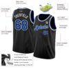 Custom Black Royal-White Authentic Basketball Jersey