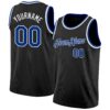 Custom Black Royal-White Authentic Basketball Jersey