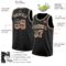 Custom Black Vintage USA Flag-Cream Authentic Basketball Jersey