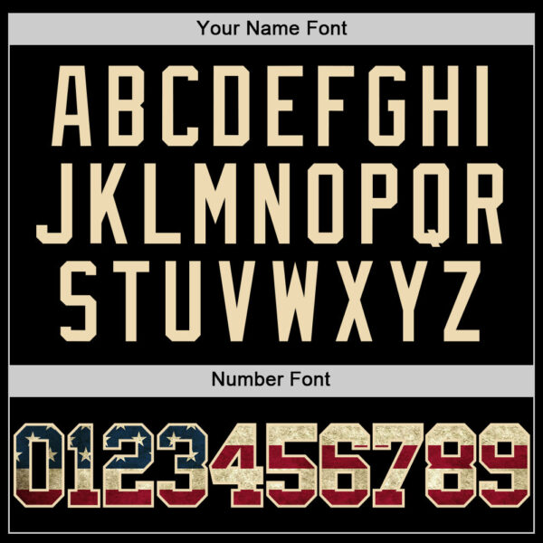 Custom Black Vintage USA Flag-Cream Authentic Basketball Jersey