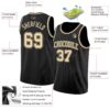 Custom Black Cream Authentic Basketball Jersey