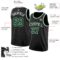 Custom Black Green-White Authentic Basketball Jersey
