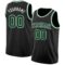 Custom Black Green-White Authentic Basketball Jersey