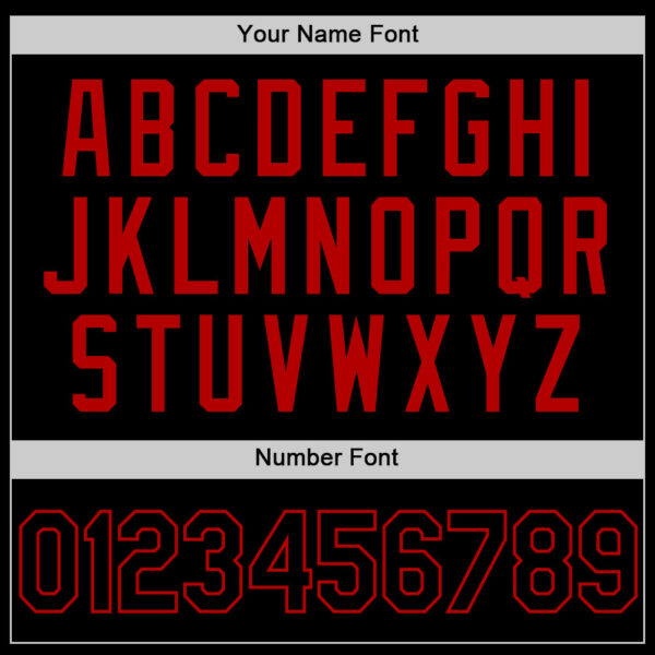 Custom Black Red Authentic Basketball Jersey