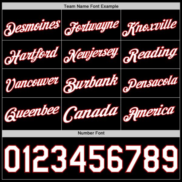 Custom Black White-Red Authentic Basketball Jersey