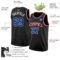 Custom Black Royal White-Red Authentic Basketball Jersey