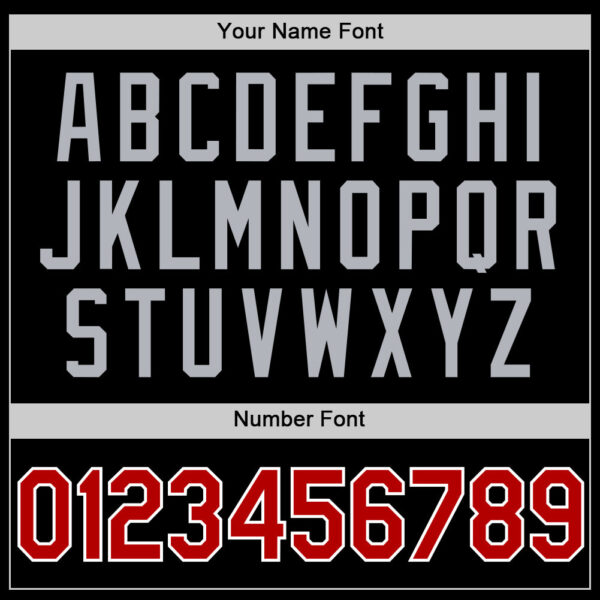 Custom Black Red White-Gray Authentic Basketball Jersey