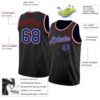 Custom Black Royal White-Red Authentic Basketball Jersey