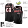 Custom Black White-Red Authentic Basketball Jersey