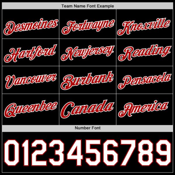 Custom Black White-Red Authentic Basketball Jersey