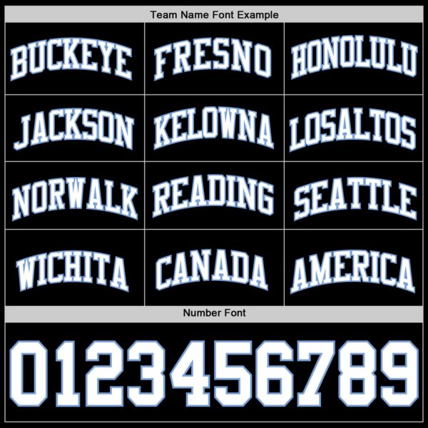 Custom Black White-Light Blue Authentic Basketball Jersey