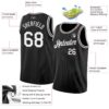Custom Black White Authentic Basketball Jersey