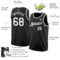 Custom Black White Authentic Basketball Jersey