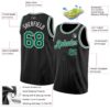 Custom Black Kelly Green-White Authentic Basketball Jersey