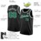 Custom Black Kelly Green-White Authentic Basketball Jersey