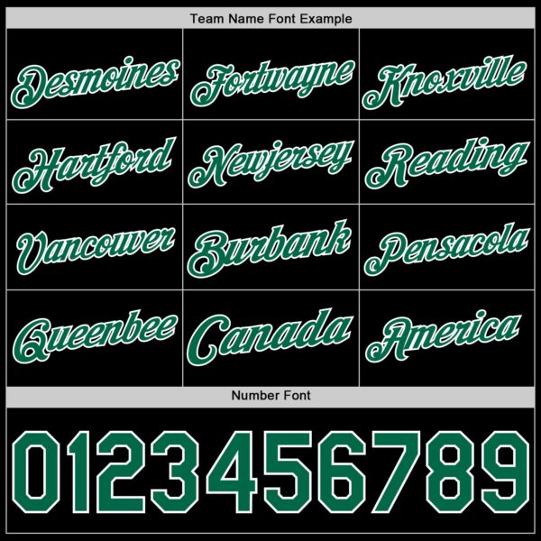 Custom Black Kelly Green-White Authentic Basketball Jersey