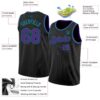 Custom Black Purple-Teal Authentic Basketball Jersey