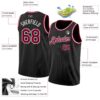 Custom Black Maroon-White Authentic Basketball Jersey