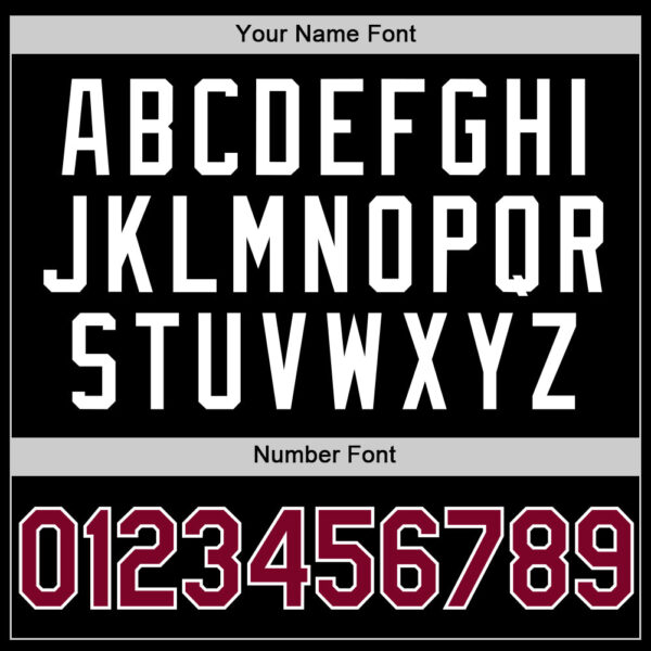 Custom Black Maroon-White Authentic Basketball Jersey