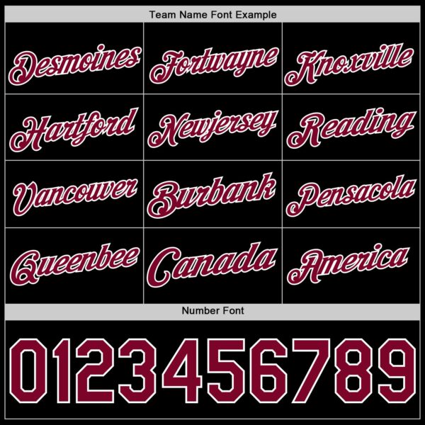 Custom Black Maroon-White Authentic Basketball Jersey