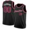 Custom Black Maroon-White Authentic Basketball Jersey