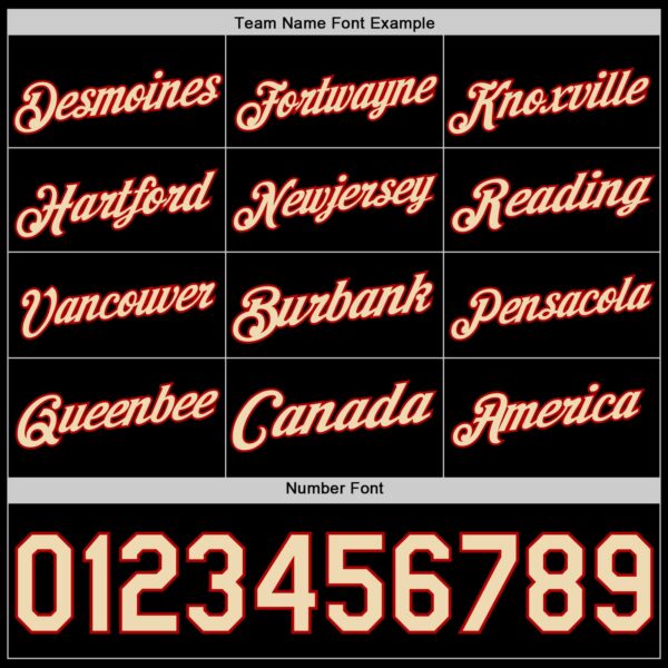 Custom Black Cream-Red Authentic Basketball Jersey