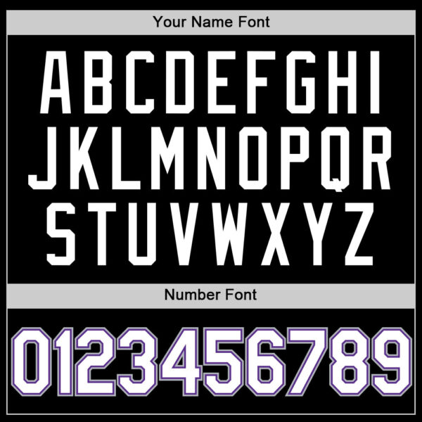 Custom Black White Purple-Gray Authentic Basketball Jersey