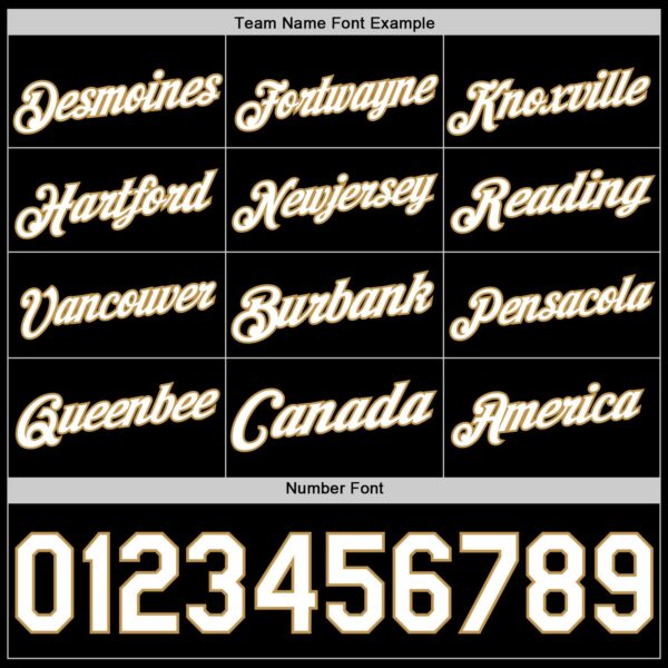 Custom Black White-Old Gold Authentic Basketball Jersey