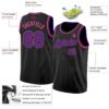 Custom Black Purple-Pink Authentic Basketball Jersey