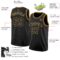 Custom Black Old Gold Authentic Basketball Jersey