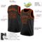 Custom Black Orange Authentic Basketball Jersey
