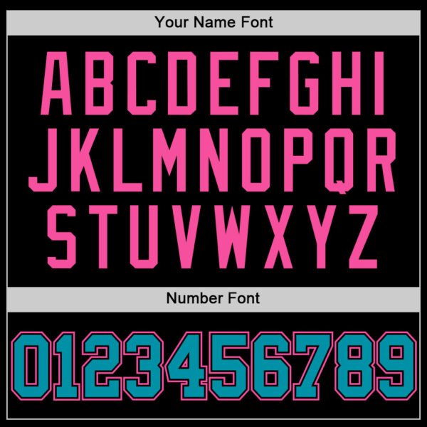 Custom Black Teal-Pink Authentic Basketball Jersey