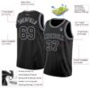 Custom Black Gray Authentic Basketball Jersey