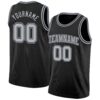 Custom Black Gray Authentic Basketball Jersey