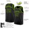 Custom Black Neon Green Authentic Basketball Jersey