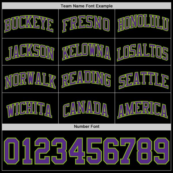 Custom Black Purple-Neon Green Authentic Basketball Jersey