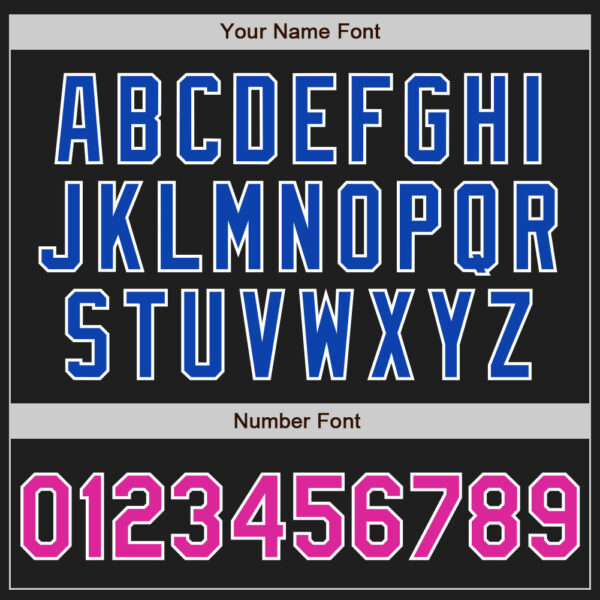 Custom Black Deep Pink Thunder Blue-White Authentic Baseball Jersey