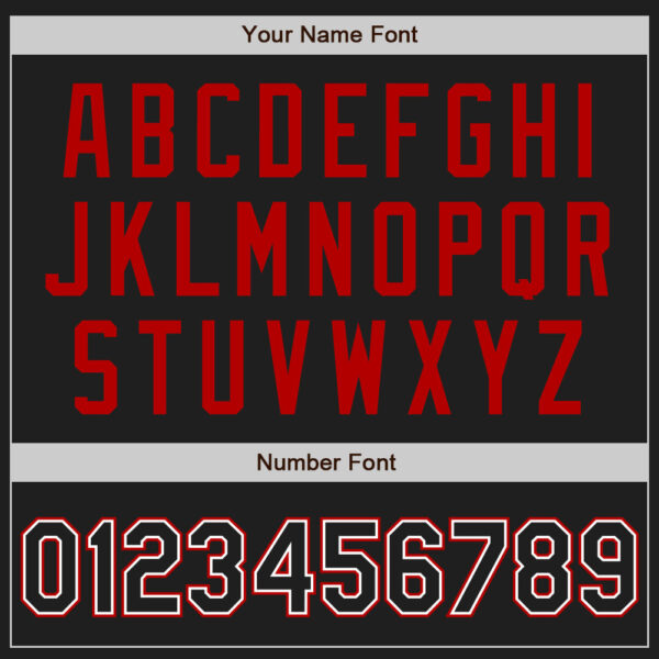 Custom Black White-Red Authentic Baseball Jersey