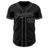 Custom Black Steel Gray Authentic Baseball Jersey