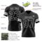 Black2898-2 Custom Black White Authentic Football Jersey