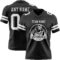 Black2899-1 Custom Black White Authentic Football Jersey