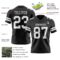 Black2899-2 Custom Black White Authentic Football Jersey