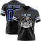 Black2906-1 Custom Black Royal-White Authentic Football Jersey