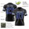 Black2906-2 Custom Black Royal-White Authentic Football Jersey