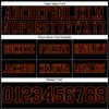 Custom Black Orange Authentic Football Jersey