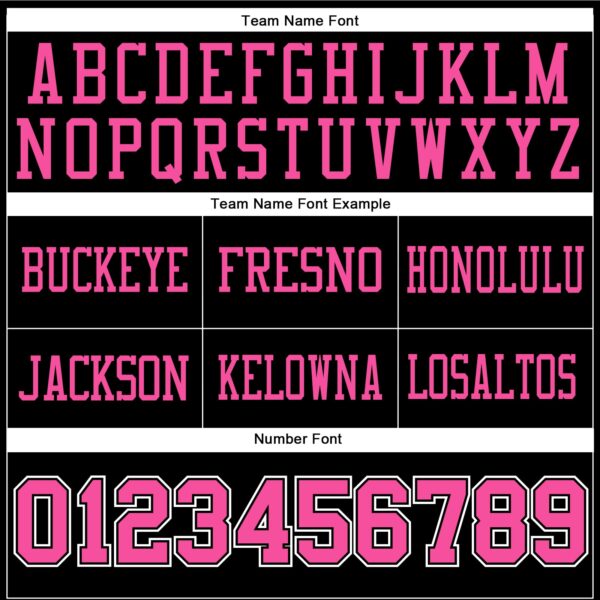 Custom Black Pink-White Authentic Football Jersey
