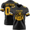 Custom Black Gold-White Authentic Football Jersey