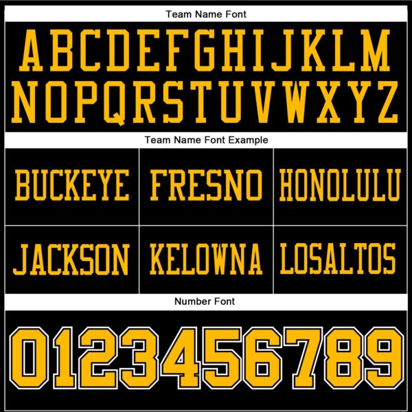 Custom Black Gold-White Authentic Football Jersey